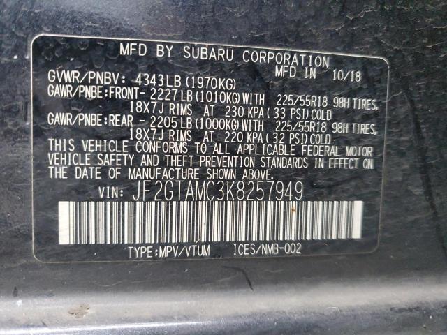 2019 SUBARU CROSSTREK - JF2GTAMC3K8257949