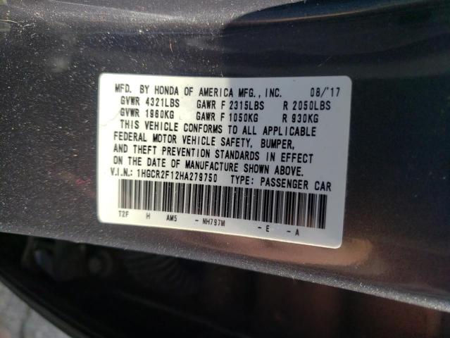 2017 HONDA ACCORD SPO - 1HGCR2F12HA279750