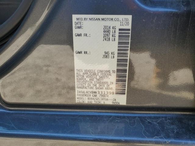 2021 NISSAN ALTIMA SR - 1N4AL4CV8MN331398