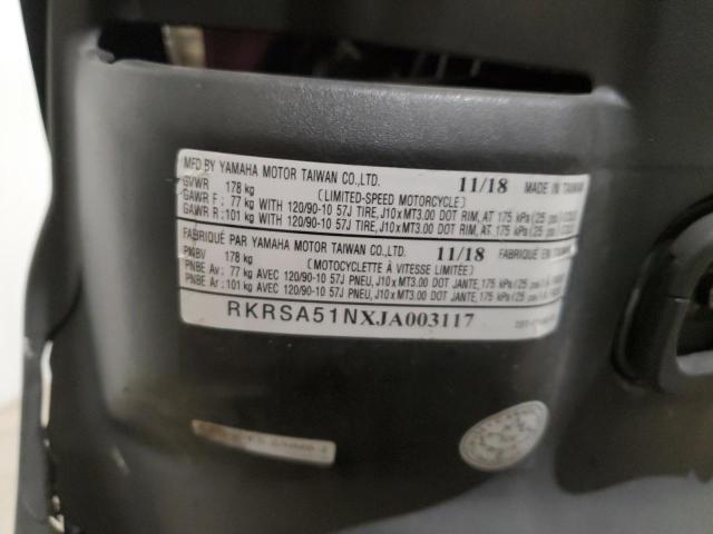 2018 YAMAHA YW50 FX RKRSA51NXJA003117