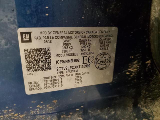 2019 GMC SIERRA LIM - 2GTV2LECXK1110999