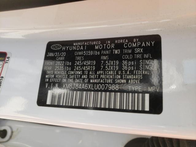 2020 HYUNDAI NEXO LIMIT KM8J84A6XLU007988