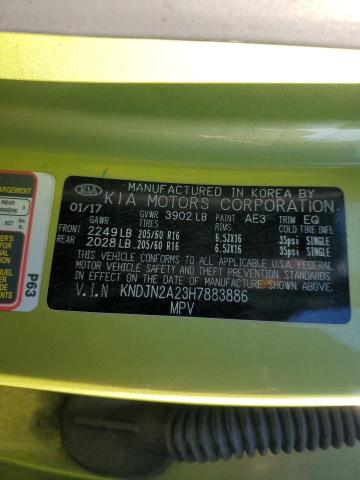 2017 KIA SOUL - KNDJN2A23H7883886