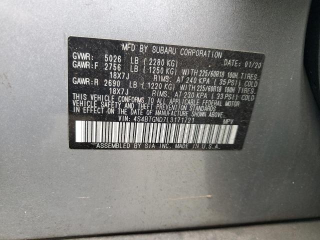 2020 SUBARU OUTBACK LI - 4S4BTGND7L3171721