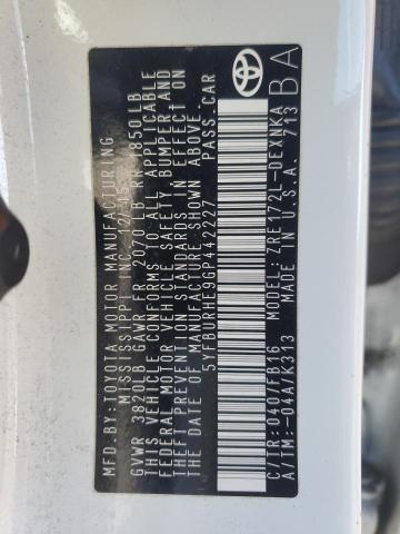 2016 TOYOTA COROLLA L - 5YFBURHE9GP442227