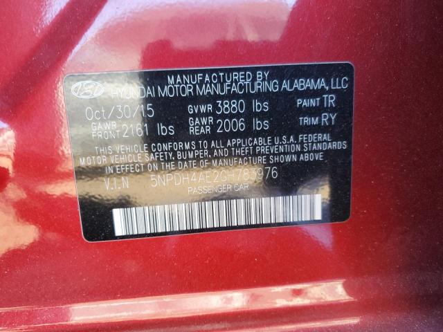 2016 HYUNDAI ELANTRA SE - 5NPDH4AE2GH783976
