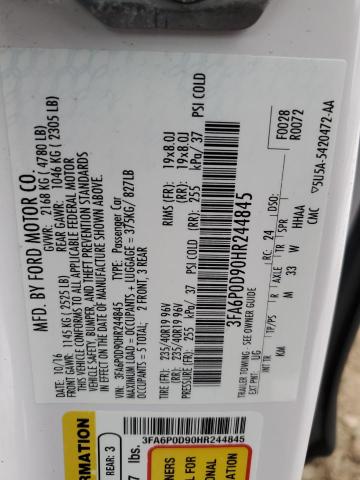2017 FORD FUSION TIT 3FA6P0D90HR244845