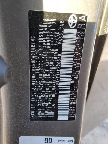 2019 TOYOTA COROLLA L - 5YFBURHE1KP920570