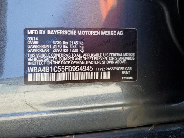 2015 BMW 435 I GRAN WBA4B1C55FD954945