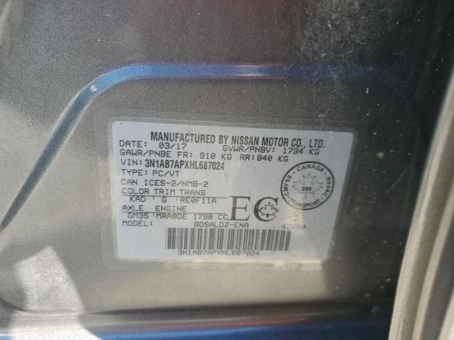 2017 NISSAN SENTRA S - 3N1AB7APXHL687024