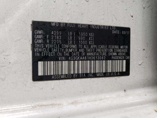 2017 SUBARU IMPREZA - 4S3GKAA61H3613062