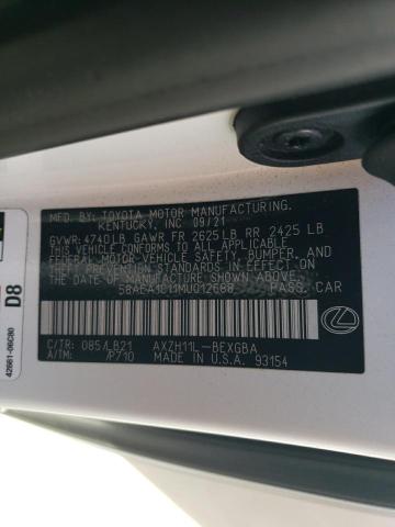 2021 LEXUS ES 300H LU 58AEA1C11MU012688