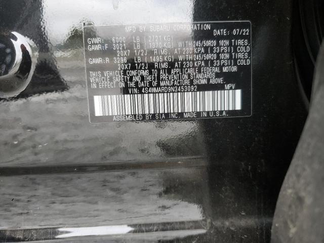 2022 SUBARU ASCENT TOU 4S4WMARD9N3453092