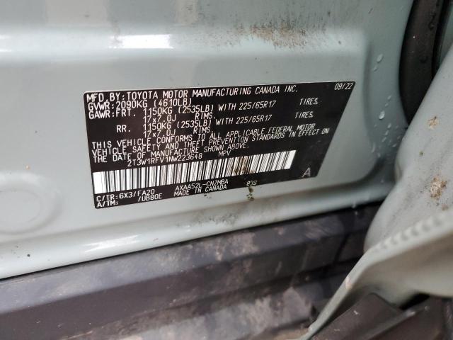 VIN 2T3W1RFV1NW223648 2022 TOYOTA RAV4 no.13