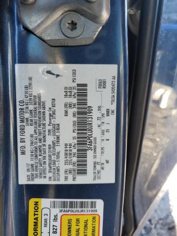 2018 FORD FUSION SE - 3FA6P0LU0JR131909