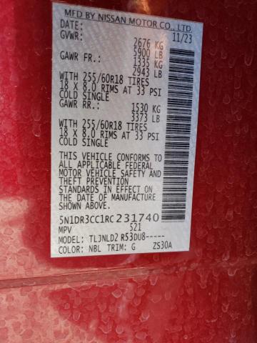 2024 NISSAN PATHFINDER - 5N1DR3CC1RC231740