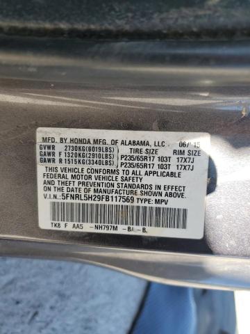 2015 HONDA ODYSSEY LX 5FNRL5H29FB117569