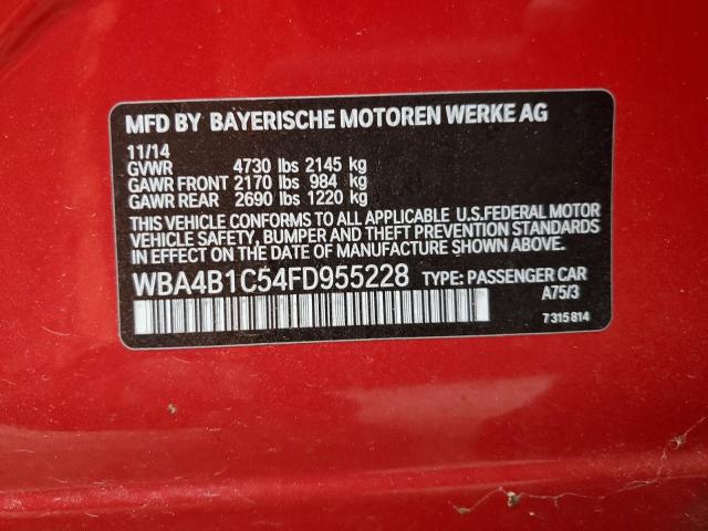 2015 BMW 435 I GRAN WBA4B1C54FD955228