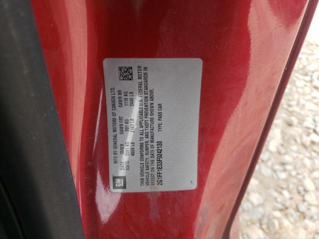 2015 CHEVROLET CAMARO LT - 2G1FF1E33F9242130