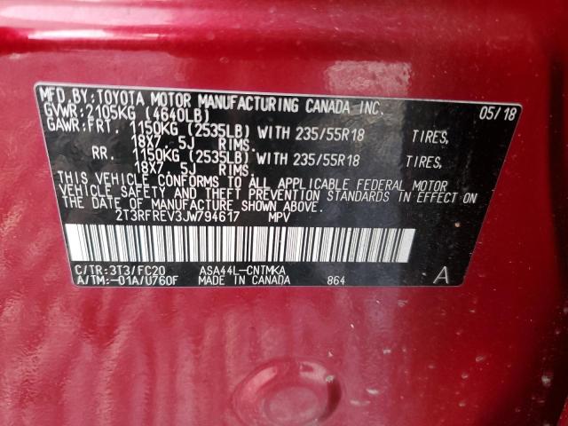 2018 TOYOTA RAV4 ADVEN - 2T3RFREV3JW794617
