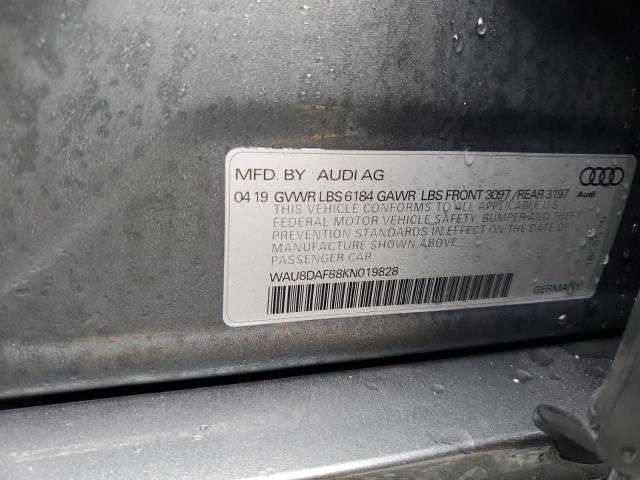 2019 AUDI A8 L WAU8DAF88KN019828