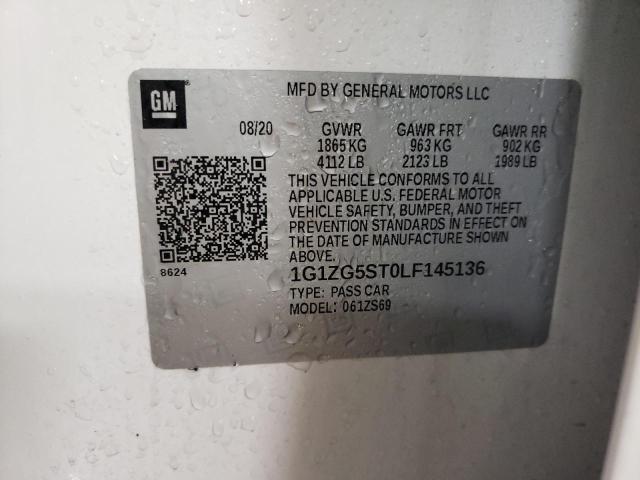 2020 CHEVROLET MALIBU RS - 1G1ZG5ST0LF145136