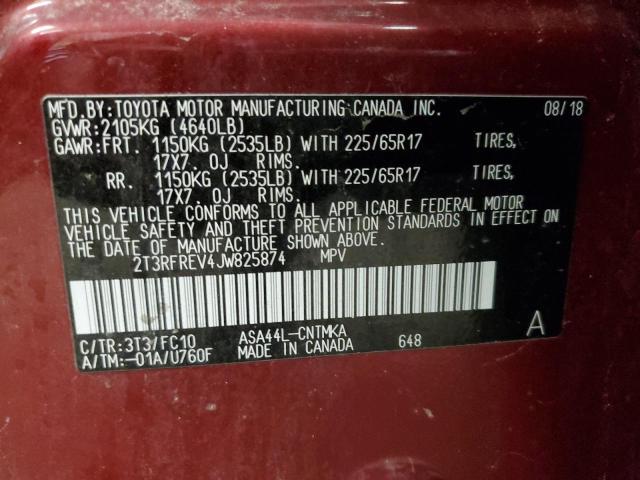 2018 TOYOTA RAV4 ADVEN - 2T3RFREV4JW825874
