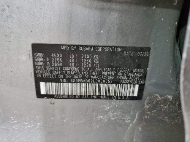 2020 SUBARU LEGACY 4S3BWAB62L3030652