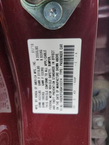2016 HONDA ACCORD SPO - 1HGCR2F5XGA105314