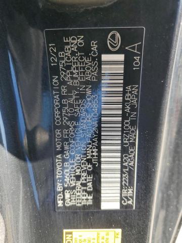 2022 LEXUS LC 500 JTHMPAAY2NA104853