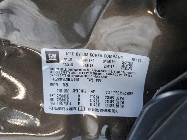 2022 CHEVROLET TRAILBLAZE - KL79MVSL4NB074661