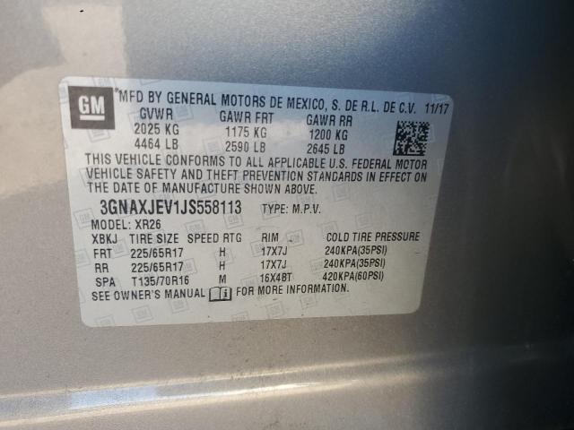 2018 CHEVROLET EQUINOX LT - 3GNAXJEV1JS558113