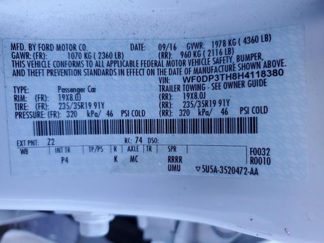 2017 FORD FOCUS RS WF0DP3TH8H4118380