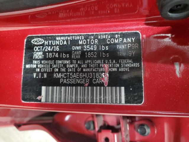 2017 HYUNDAI ACCENT SE KMHCT5AE6HU318300