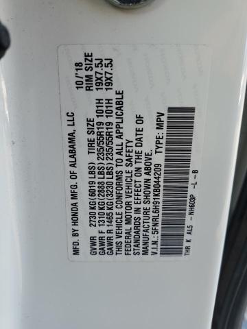 2019 HONDA ODYSSEY EL - 5FNRL6H91KB044209
