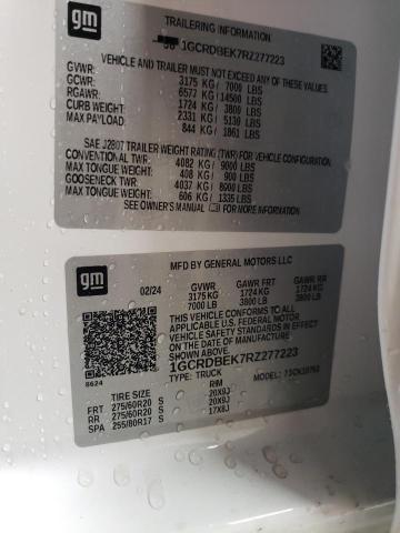 2024 CHEVROLET SILVERADO - 1GCRDBEK7RZ277223