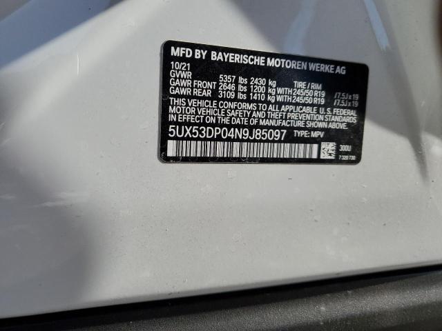 2022 BMW X3 XDRIVE3 - 5UX53DP04N9J85097
