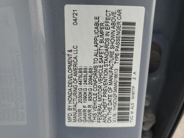 2021 HONDA ACCORD SPO - 1HGCV2F34MA018613
