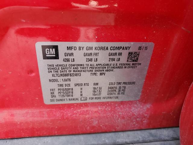 2015 CHEVROLET TRAX LTZ KL7CJNSB8FB224813