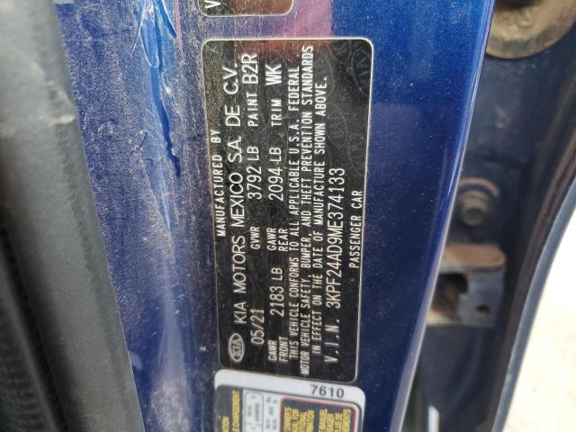 2021 KIA FORTE FE - 3KPF24AD9ME374133