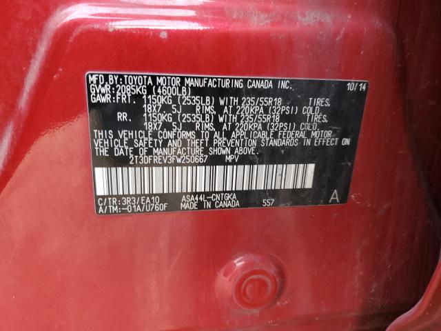 2015 TOYOTA RAV4 LIMIT - 2T3DFREV3FW250667