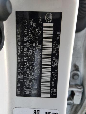 2020 LEXUS ES 350 LUX 58AEZ1B11LU057798
