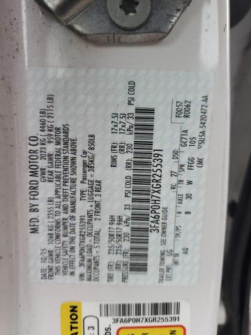 2016 FORD FUSION SE - 3FA6P0H7XGR255391