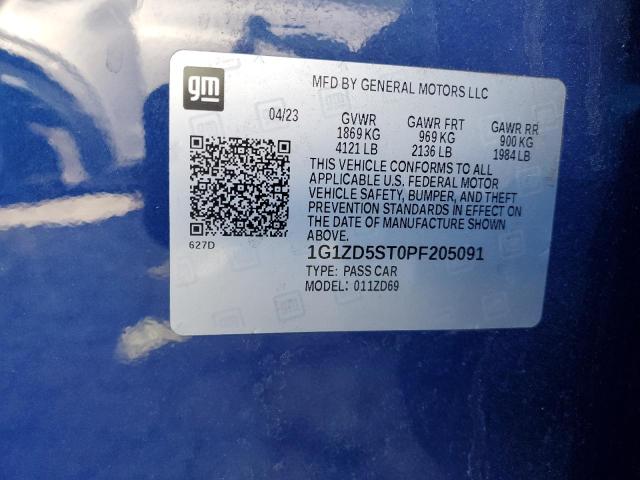 2023 CHEVROLET MALIBU LT 1G1ZD5ST0PF205091