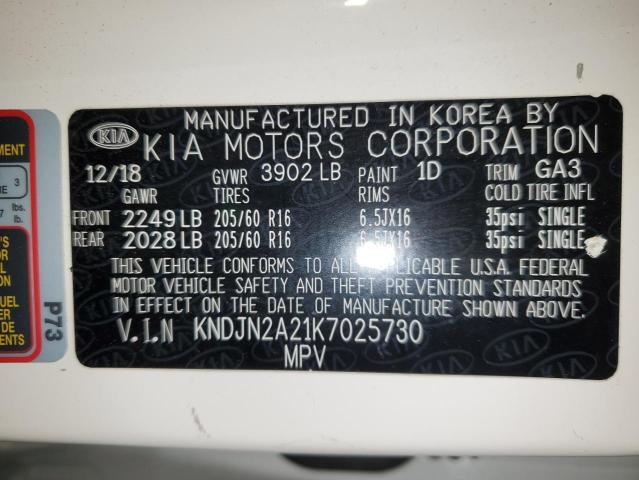 2019 KIA SOUL - KNDJN2A21K7025730