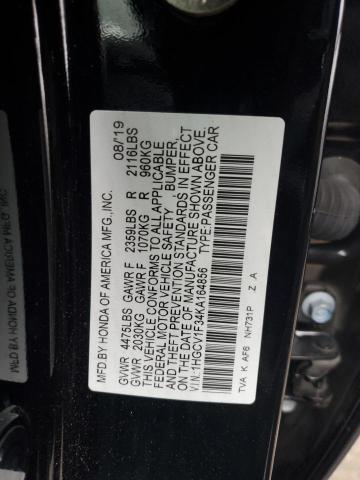 2019 HONDA ACCORD SPO 1HGCV1F34KA164856