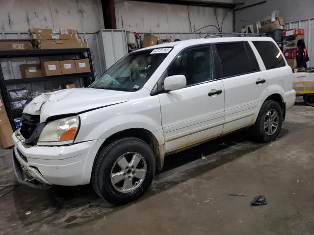 HONDA PILOT EXL 2004 white  gas 5FNYF18584B007924 photo #1