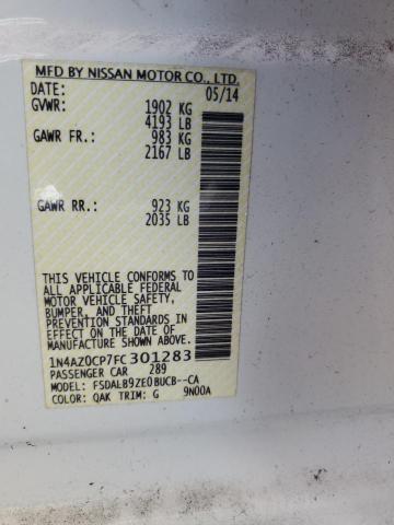 2015 NISSAN LEAF S 1N4AZ0CP7FC301283