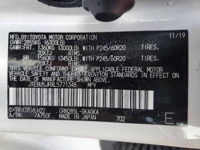 2020 TOYOTA 4RUNNER SR - JTEBU5JRXL5771348