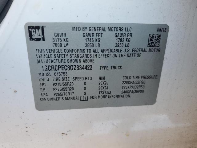 2016 CHEVROLET SILVERADO - 1GCRCPEC8GZ334423